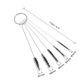 PATIKIL 13pcs Air Brush Cleaning Kit, Glass Cleaning Pot Bottles 5pcs Straw Cleaner Brush 5 Pcs Cleaner Needles 1 Wash Needle for Air Brush Spray Gun