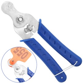 Stainless Steel Ear Tag Removing Tool,Animal ID Tags Remover,Livestock Tool for Cattle Sheep Goat Pig Ear Tag (Blue)