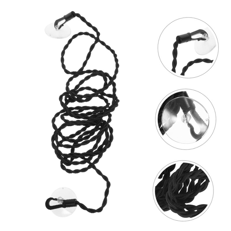 Alipis Portable Outdoor Clothesline Elastic Drying Rope Hooks for Camping