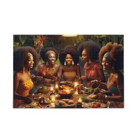Puzzles for Adults 1000 Piece African American Black Womens Dining Jigsaw Puzzles Kids Game Toys Gift Home Decor 202b2073