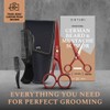 Ontaki Beard Scissors & Mustache Scissors - 5-Inch, True Red