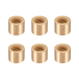 sourcing map Bearing Sleeve 8 mm Bore x 12 mm Outer Diameter x 10 mm Length Self-Lubricating Bushings Made of Sintered Bronze Pack of 6
