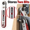 Multifunctional Reversible Ratchet Screwdriver – Bidirectional Right-Angle Phillips & Flat-Head
