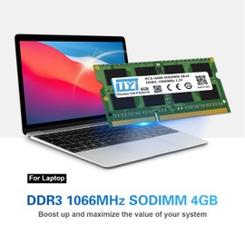 LIYI DDR3 8GB KIT DRAM Modules (2x4GB) 1066MHz PC3-8500 PC3-8500S CL7 SODIMM 204 Pin 1.5V Dual Rank 2Rx8 Non ECC Unbuffered Laptop Notebook Computer SO-DIMM Memory DDR3 RAM Module Upgrade