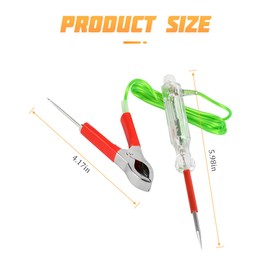 AICEL Automotive Test Light, 6-12-24V DC LED Circuit Tester, Premium Electric Voltage Tester with Long Wire, Heavy Duty Fuse Tester, Compatible for Car Sedan SUV RV Truck, Vehicle Accessories