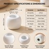 2 Pcs Mini Round Ceramic Toothbrush Holder (White+Black)