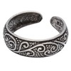Antiqued Sterling Silver Toe Ring with Flourishing Vines