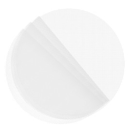 ONLYKXY 10pcs White Steamer Liners Round Non-stick Silicone Mesh Mat Pad for Bamboo and Metal Steamer Steamed Buns Dumplings Baking Pastry Mesh Mat (25cm/9.84inch)