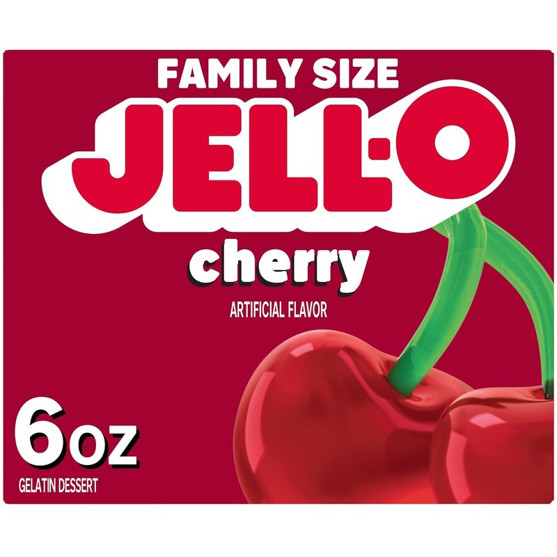 Jell-O Variety Pack Orange Cherry Lime Strawberry Raspberry 6 oz