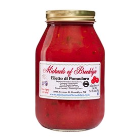 Michaels Of Brooklyn Filetto Di Pomodoro Tomato Sauce, Non-GMO & Gluten-Free, Made with Fresh Basil, Tomatoes, Garlic, Onions, Olive Oil & Parsley, Pasta, 32 oz Jar