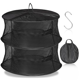 High Quality Herb Drying Net - Zip Drying System for Grow Tent or Greenhouse - Breathable, Durable Material - Net for Harvesting and Herb Drying (2-Layer)