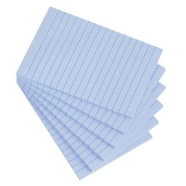 Vanpad Lined Sticky Notes 4X6 in Light Sky Blue Ruled Stickies Super Sticking Power Memo Pads Strong Adhesive, 6 Pads/Pack, 45 Sheets/pad