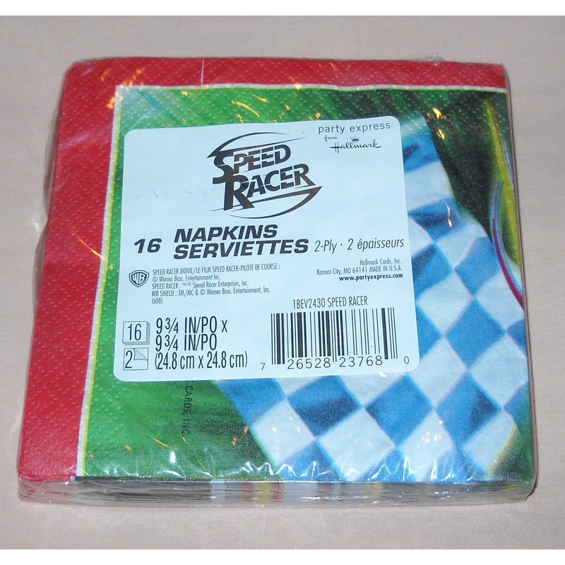 Speed Racer Beverage Napkins, 16ct