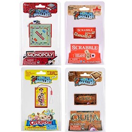 World's Smallest Mini Board Games Bundle Set of 4 - Monopoly - Scrabble - Operation - Ouija