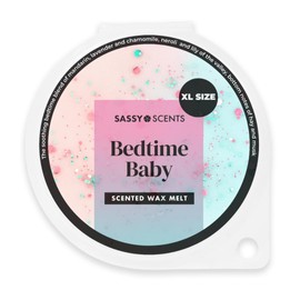 Sassy Shop Wax - Scented Wax Melt, Bedtime Baby - Organic Soy Blend Wax Melts - Luxurious, Long-Lasting Fragrances for Any Living Space - Vegan Friendly, XL Size 70g
