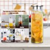 Glass Pitcher With Lid,41 Ounces/1.2 L Water Pitcher Heat Resistant