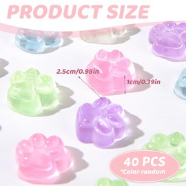 JAWUZ Squeeze Toy, Fluffy Sensory Toy, Anti-Stress Squishy Paw, Cat Paw Squeeze Toy, Cat Paw Squeeze Toy with Balls, Funny, Anti-Stress and Anxiety Relief, Pack of 40, multicoloured