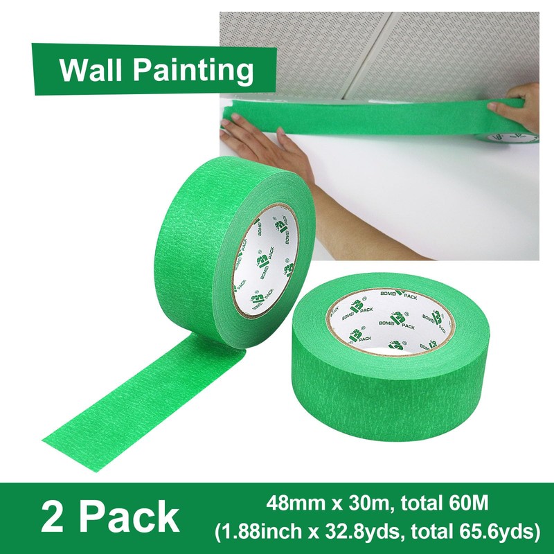 Green Masking Tape Decorative Writable Green Painters Tape for Arts