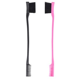 xelea Double Sided Edge Control Hair Brush Comb Combo Pack 2 Pieces Pink and Black