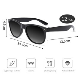 Epokus Heart Sunglasses, Vintage Heart-Shaped Glasses, Pack of 12 Heart-Shaped Party Sunglasses, 70s, Fashion Hippie Glasses for Holiday, Party, Wedding, Carnival, Photo Shooting, black 1