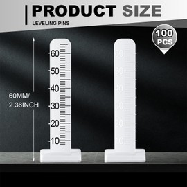 CroBlissful 100 Pcs Self Leveling Pins 2.36 Inches (60 Mm) Level Stick Pegs for Tile Stone​ Ceramic and Floor Concrete Tools
