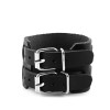 Unbranded Men's Punk Wide Genuine Leather Belt Wristband Bangle Cuff
