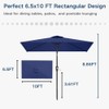 Patio Kingdom 6.5' x 10' Rectangular Patio Umbrella Large Outdoor