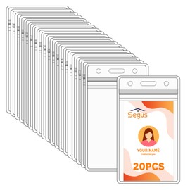 Segus Card Holder, Pack of 20 Student ID Cases, Credit Card Case, Waterproof, Transparent ID Holder, Vertical ID Cover for Bus Tickets, Bank Cards