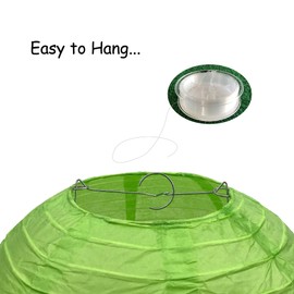 Handmade Decorative Chinese Japanese Hanging Paper Lanterns 24pcs Assorted Sizes 6”, 8”, 10”, 12” Mixture Colors Decoration for Home, Weddings and Parties Lanterns (Orange-Yellow-Green)