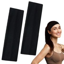 2 PCS Headbands for both men and women,Elastic headband,Unisex Headbands for women’s hair For yoga, makeup,Fitness,Running and other scenarios,To keep the hair neat,Soft (Black)
