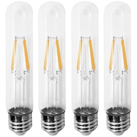 Dlh western 5W T9 E26 Base Vintage LED Edison Bulbs for Home Lighting Chandeliers, Ceiling Fans, Industrial and Kitchen Fixture, Pack of 4