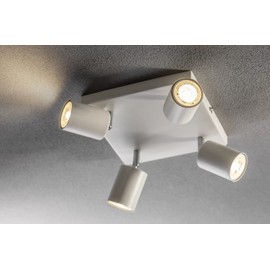 CGC Lighting Modern Contemporary Design Adjustable Heads GU10 Ceiling Spot Lights (White, Four Square)