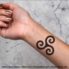 4 x 'Triskelion Symbol' Temporary Tattoos - Water Resistant, Skin-Safe,