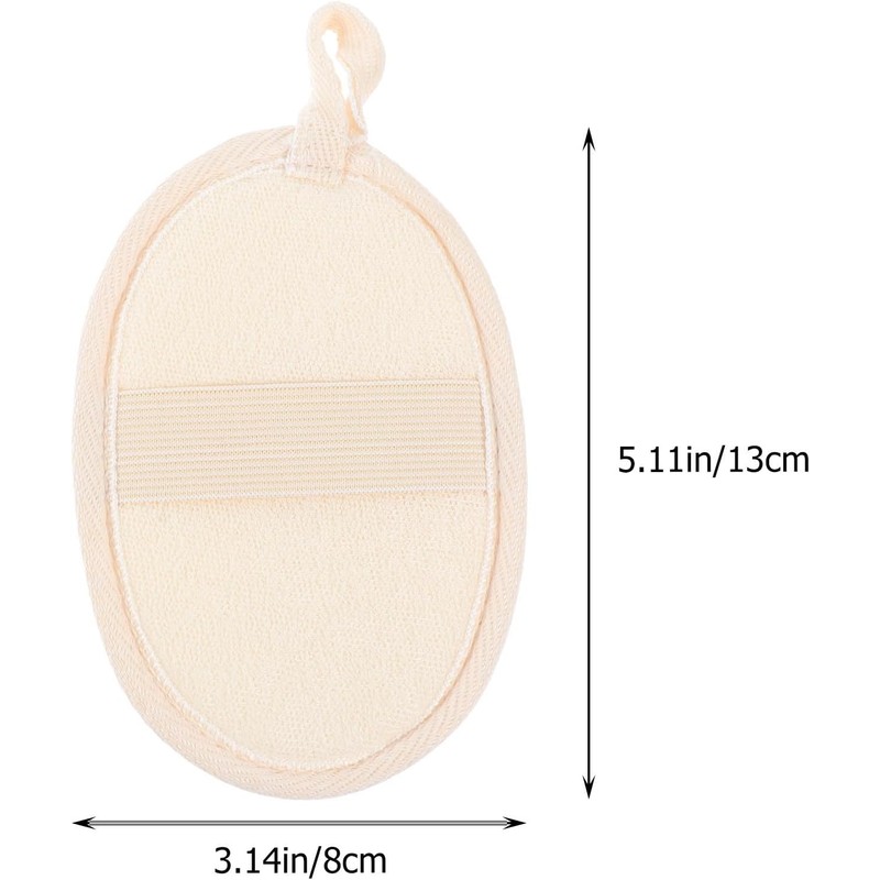 6 Piezas Estropajo de Baño Corporal de Lufa y Nylon,