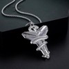 Q&D&S 2pcs Men's Punk Necklace Retro Viper Mamba Pendant Necklace