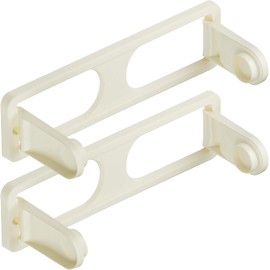 DecorRack Pack of 2 Wall Mount Paper Towel Holders for Kitchen and Bath BPA Free- Plastic Folding Under Cabinet Paper Towel Holder Dispenser Cream (Pack of 2)