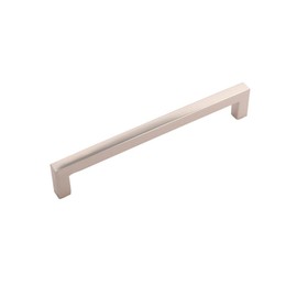 Hickory Hardware Solid Core Kitchen Cabinet Pulls, Luxury Cabinet Handles, Hardware for Doors & Dresser Drawers, 5-1/16 Inch (128mm) Hole Center, Polished Nickel, Skylight Collection (Pack of 1)