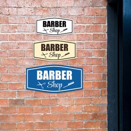 Signs ByLITA Fancy Barber Shop Easy Installation | Durable Construction | Barbers | Grooming and Styling | Hair Sign (Black Gold) - Medium