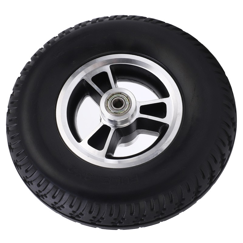 Wheelchair Wheel Replacement Solid PU Reinforced Aluminum Alloy Hub Walker