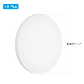 PATIKIL Stretched Canvas, 5 Pcs 10" x 10" Round Canvas for Painting Blank Primed Canvas Cotton Canvas Panels for Acrylics Oil Watercolor Paints, White
