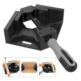 Housolution 90 Degree Corner Clamp for Carpentry Welding Right Angle Fixing Picture Frame Fixing Plate Width Less Than 70mm - Black