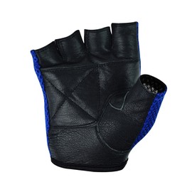 Mesh Net Breathable Training Gym Gloves, Mesh Net Breathable Training Workout Cycle Weight Lifting Padded Gym Gloves (Blue, Large)