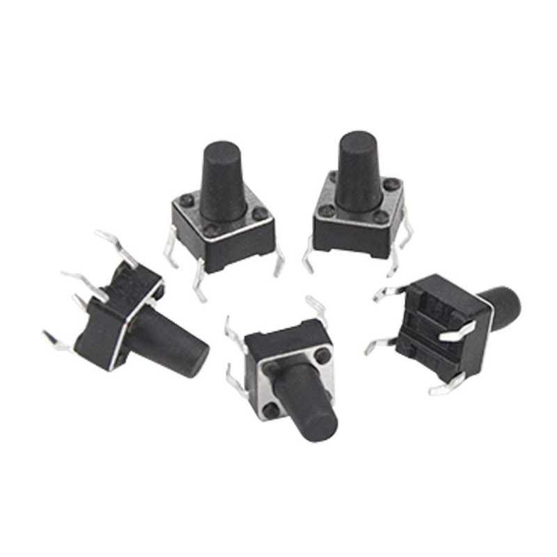 VISSQH 90pcs 4Pin Micro Tactile Push Button Switch Miniature Momentary