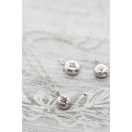 Small Leaf Vine Charm Sterling Silver Minimalist Floral Necklace Made with Eco-friendly Recycled Sterling Nature Love Gift