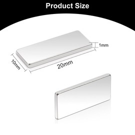 Strong Flat Magnet, Neodymium Magnets, Rectangular, Pack of 15, 20 x 10 x 1 mm Magnets, Small Magnets, Magnets Plates, Block Magnet, Magnets for Magnetic Board, Kitchen Cabinet, Household Craft