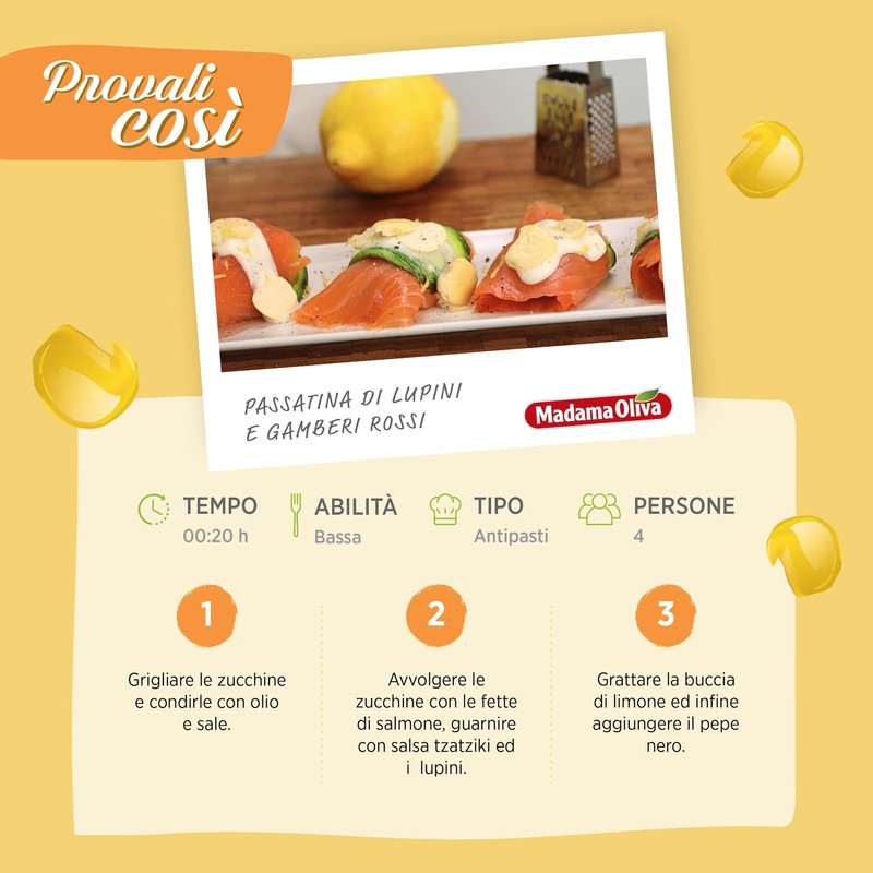 MADAMA OLIVA, Lupini Sgusciati, Ottimo Snack per Aperitivi, Ideale per