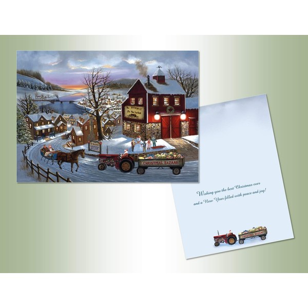 Performing Arts Velvet Touch Finish, Full Color Inside Santa's on His Way Stationery Paper, 05295-16