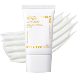 Daily UV Defense Sunscreen Broad Spectrum SPF 36, Invisible Korean Sunscreen for Face with No White Cast Skincare Facial - Style: 1.69 oz / 50 ml