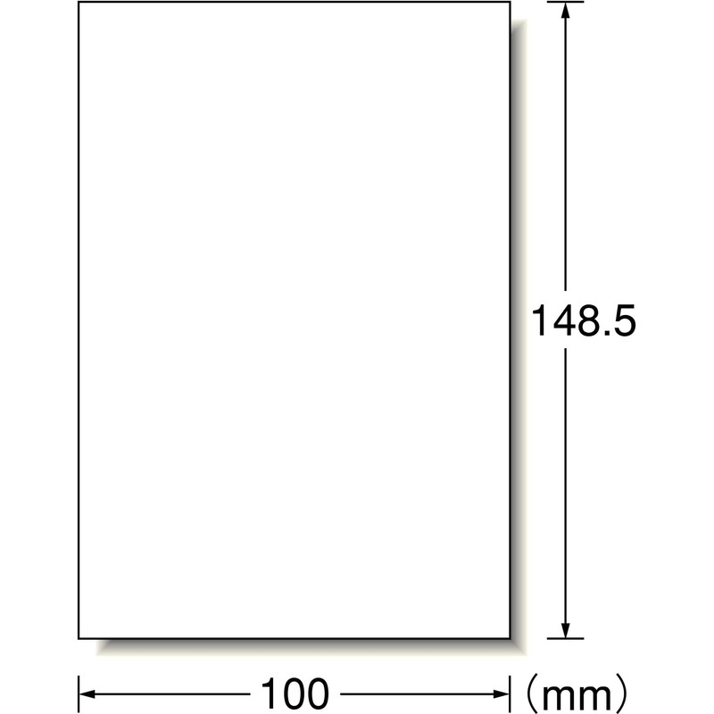 エーワン ラベルシール インクジェット 光沢紙 はがきサイズ ノーカット 12シート 29301