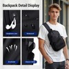 VNINE Small Sling Crossbody Backpack Shoulder Bag for Men Women,